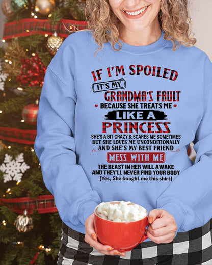 If I’m Spoiled, It’s My Grandma’s Fault – Gift For Grandson And Granddaughter From Grandma – DOAN00 (SKU07-92-00)