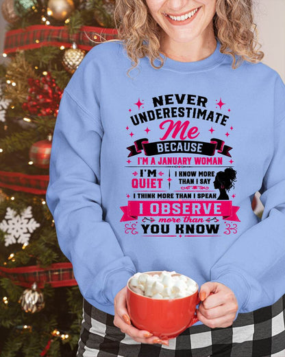 NEVER UNDERESTIMATE ME – T-SHIRT FOR WOMAN – DONN01 (SKU2607-308-01)