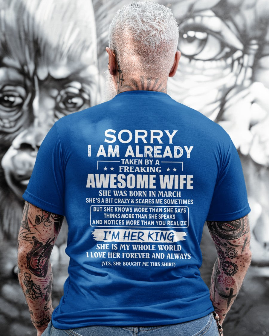 Awesome wife March - Perfect gift for your husband - EBIL03 (SKU68-79-03)