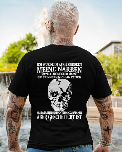 MEINE NARBEN ERZÄHLEN EINE GESCHICHTE - T-SHIRT FÜR HERREN - DONN03 (SKU2605-421-03)