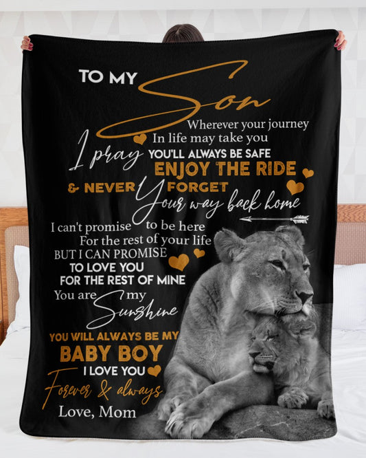 Special gift for son Blanket - from mom