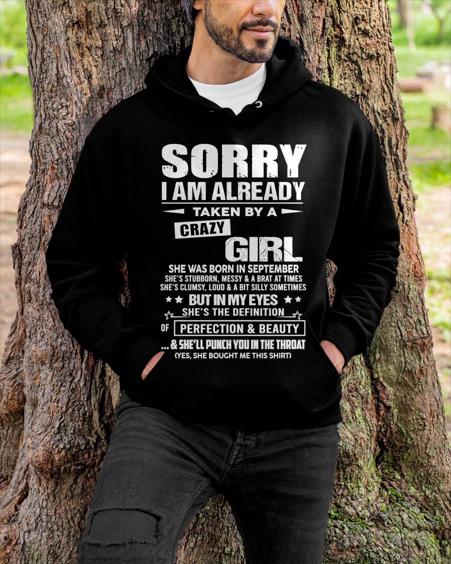 September – Sorry I Am Already Taken By A Crazy Girl – Gift For Your Boyfriend, Husband From Wife – DOAN09 (SKU10-139-09)