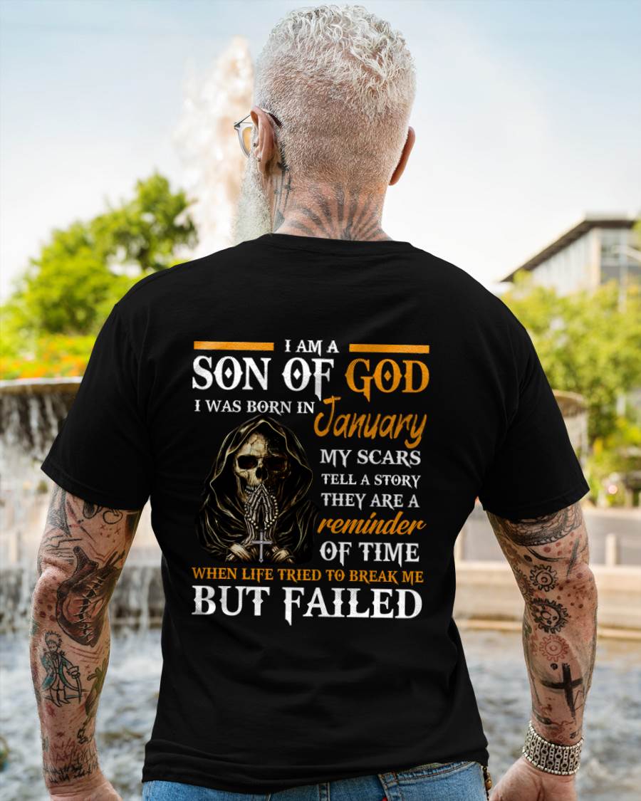 JANUARY - I AM A SON OF GOD - T SHIRT FOR MAN - DONN01 (SKU2607-143-01)