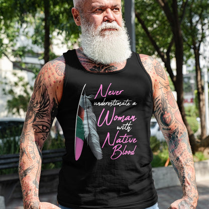 Native American T-Shirts, Vintage Native American Unisex T-Shirt/Hoodie/Sweatshirt HLT00 - Native American Indian A Woman With Native Blood T-Shirt (1)