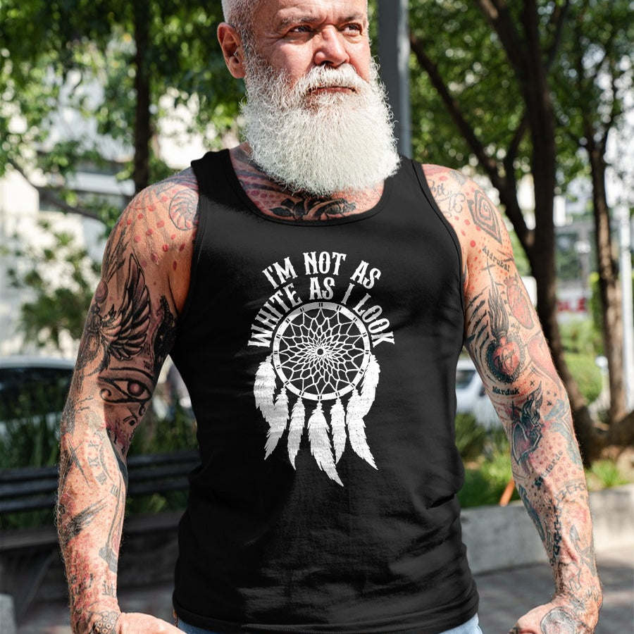 Native American T-Shirts, Vintage Native American Unisex T-Shirt/Hoodie/Sweatshirt HLT00 - I'm Not As White As I Look Native American Indigenous DNA T-Shirt