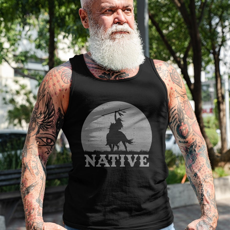 Native American T-Shirts, Vintage Native American Unisex T-Shirt/Hoodie/Sweatshirt HLT00 - Northwest Native American Knight Pride Mountain Warrior T-Shirt (4)