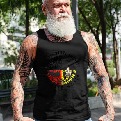 Native American T-Shirts, Vintage Native American Unisex T-Shirt/Hoodie/Sweatshirt HLT00 - Native Tree Roots Leather Native American Heritage Month T-Shirt (1)