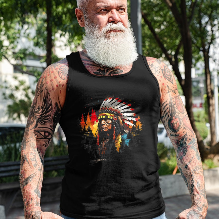 Native American T-Shirts, Vintage Native American Unisex T-Shirt/Hoodie/Sweatshirt HLT00 - Native American Chief Tribes Culture Sacred Sioux T-Shirt (2)