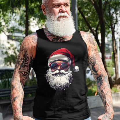 Cool Santa Claus Face Retro Sunglasses Christmas Men Boys T-Shirt - Christmas Unisex T-Shirt/Hoodie/Sweatshirt - HNDS00