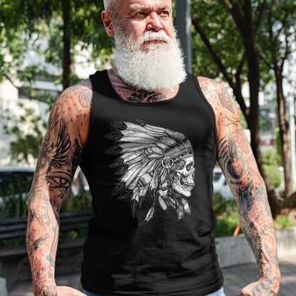 Native American T-Shirts, Vintage Native American Unisex T-Shirt/Hoodie/Sweatshirt HLT00 - American Flag - American Motorcycle Skull Native Indian Eagle Chief Vintage T-Shirt (1)
