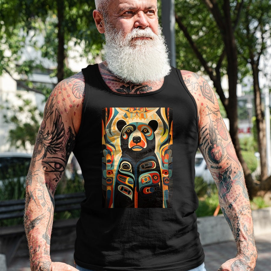 Native American T-Shirts, Vintage Native American Unisex T-Shirt/Hoodie/Sweatshirt HLT00 - Native American Art Design Spirit Bear T-Shirt