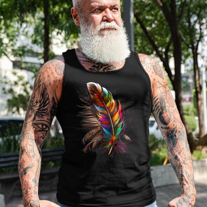 Native American T-Shirts, Vintage Native American Unisex T-Shirt/Hoodie/Sweatshirt HLT00 - Feather Southwest Native American Indian Tribal Art Graphic T-Shirt (1)