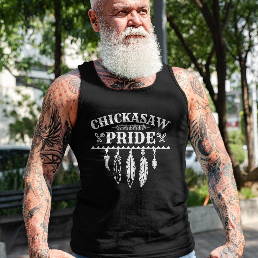 Native American T-Shirts, Vintage Native American Unisex T-Shirt/Hoodie/Sweatshirt HLT00 - Native American Pride Design for a Proud Chickasaw T-Shirt
