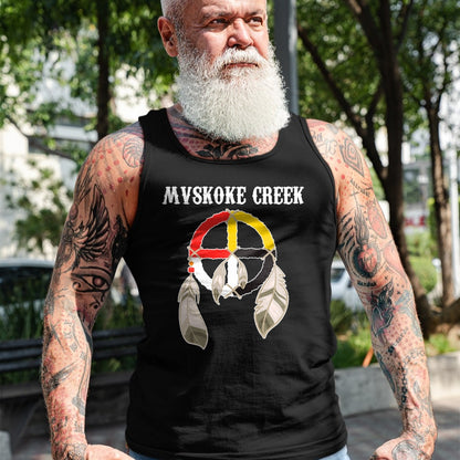 Native American T-Shirts, Vintage Native American Unisex T-Shirt/Hoodie/Sweatshirt HLT00 - Mvskoke Creek Muskogee Native American Medicine Wheel T-Shirt