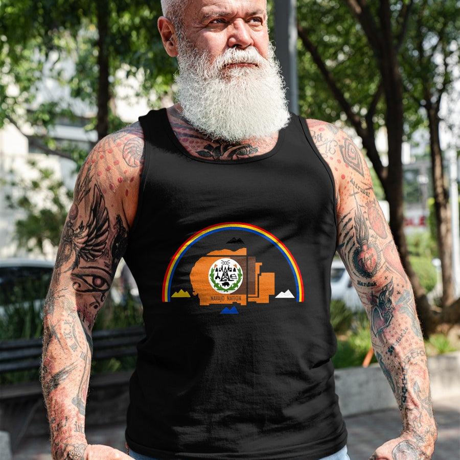 Native American T-Shirts, Vintage Native American Unisex T-Shirt/Hoodie/Sweatshirt HLT00 - NAVAJO NATION NATIVE AMERICAN INDIAN FLAG TRIBE RESERVATION T-Shirt (1)