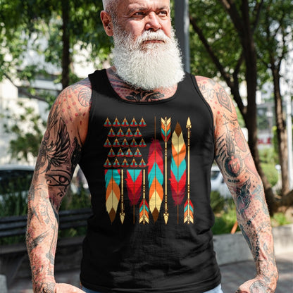 Native American T-Shirts, Vintage Native American Unisex T-Shirt/Hoodie/Sweatshirt HLT00 - Native American Flag - Pride Month Indigenous People Veteran T-Shirt