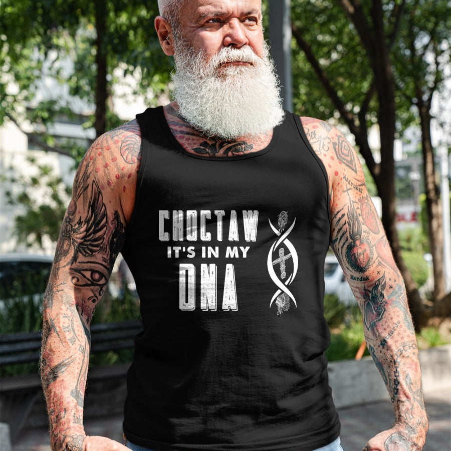 Native American T-Shirts, Vintage Native American Unisex T-Shirt/Hoodie/Sweatshirt HLT00 - American Flag - Choctaw Native American DNA Roots Indian Pride T-Shirt (1)