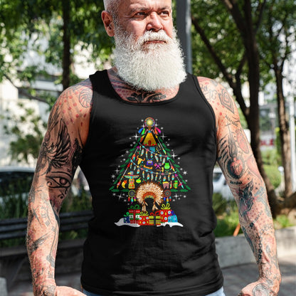 Native American T-Shirts, Vintage Native American Unisex T-Shirt/Hoodie/Sweatshirt HLT00 - American Flag - Christmas Tree Native American Tribe T-Shirt (1)