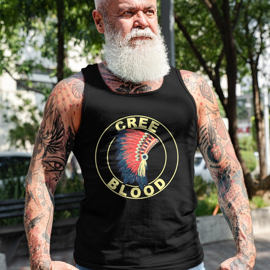 Native American T-Shirts, Vintage Native American Unisex T-Shirt/Hoodie/Sweatshirt HLT00 - American Flag - Comanche Blood Headdress Native American Comanche Tribe T-Shirt
