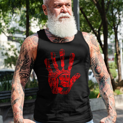 Native American T-Shirts, Vintage Native American Unisex T-Shirt/Hoodie/Sweatshirt HLT00 - Native American Indigenous Red Hand Indian Blood Themed T-Shirt (1)