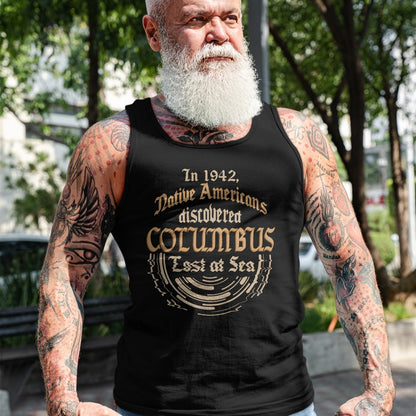 Native American T-Shirts, Vintage Native American Unisex T-Shirt/Hoodie/Sweatshirt HLT00 - In 1492 Americans Discovered Columbus - Native Americans T-Shirt
