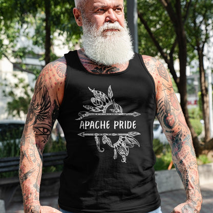 Native American T-Shirts, Vintage Native American Unisex T-Shirt/Hoodie/Sweatshirt HLT00 - American Flag - Apache Pride Indian Native American Roots T-Shirt (1)