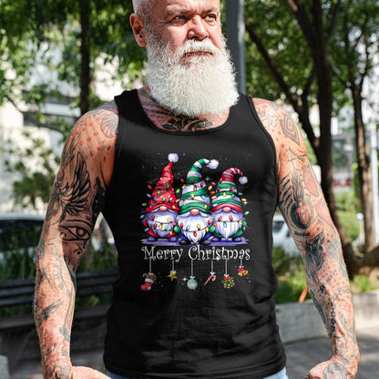 Cute Gnomes Merry Christmas Light Family Gnome Xmas Matching T-Shirt - Christmas Unisex T-Shirt/Hoodie/Sweatshirt - HNDS00