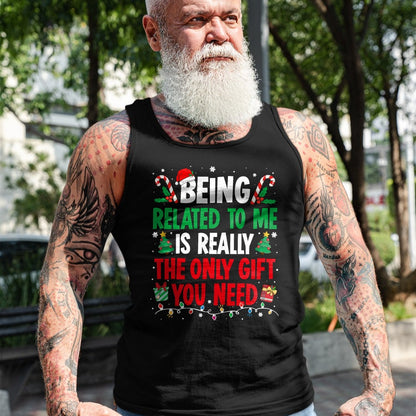 Being Related To Me Funny Christmas Family Xmas Pajamas T-Shirt  - Christmas Unisex T-Shirt/Hoodie/Sweatshirt - HNDS00