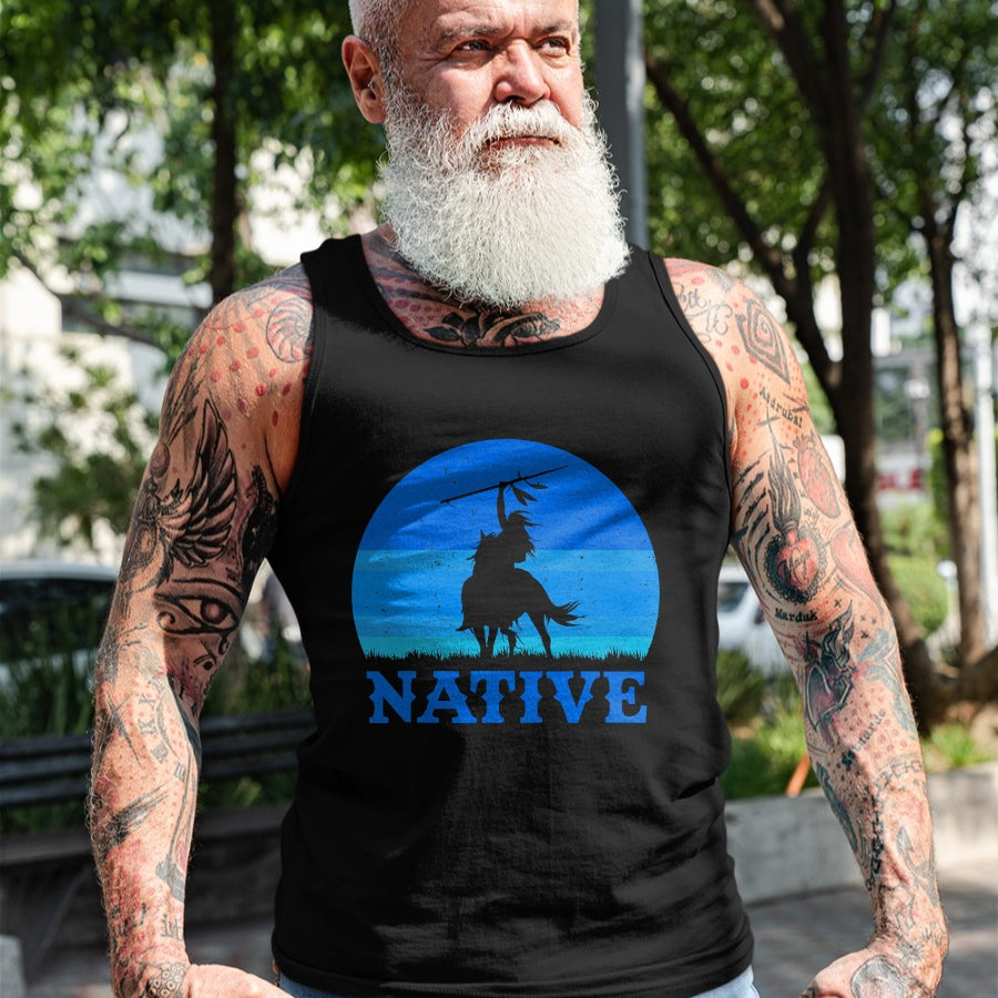 Native American T-Shirts, Vintage Native American Unisex T-Shirt/Hoodie/Sweatshirt HLT00 - Northwest Native American Knight Pride Mountain Warrior T-Shirt (2)
