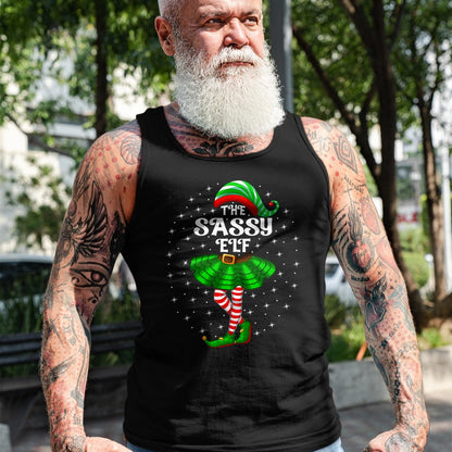 Xmas Family Matching Women Girls Mom The Sassy Elf Christmas T-Shirt - Christmas Unisex T-Shirt/Hoodie/Sweatshirt - HNDS00