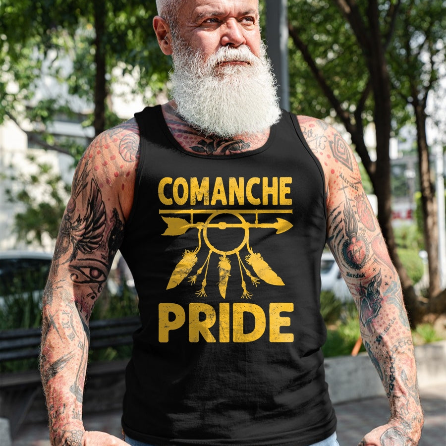 Native American T-Shirts, Vintage Native American Unisex T-Shirt/Hoodie/Sweatshirt HLT00 - American Flag - comanche Pride Native American vintage Gift Men Women T-Shirt