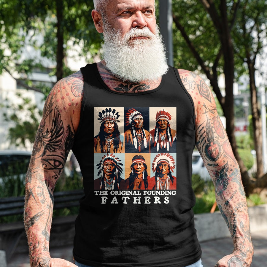 Native American T-Shirts, Vintage Native American Unisex T-Shirt/Hoodie/Sweatshirt HLT00 - The Original Founding Fathers Native American T-Shirt (1)