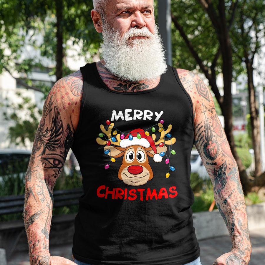 Merry Christmas Reindeer Xmas Family Men Women T-Shirt - Christmas Unisex T-Shirt/Hoodie/Sweatshirt - HNDS00