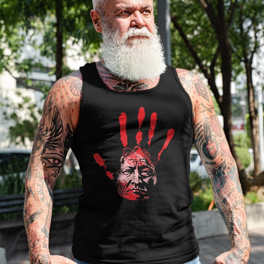 Native American T-Shirts, Vintage Native American Unisex T-Shirt/Hoodie/Sweatshirt HLT00 - Native American Indigenous Red Hand Indian Blood Themed T-Shirt (4)