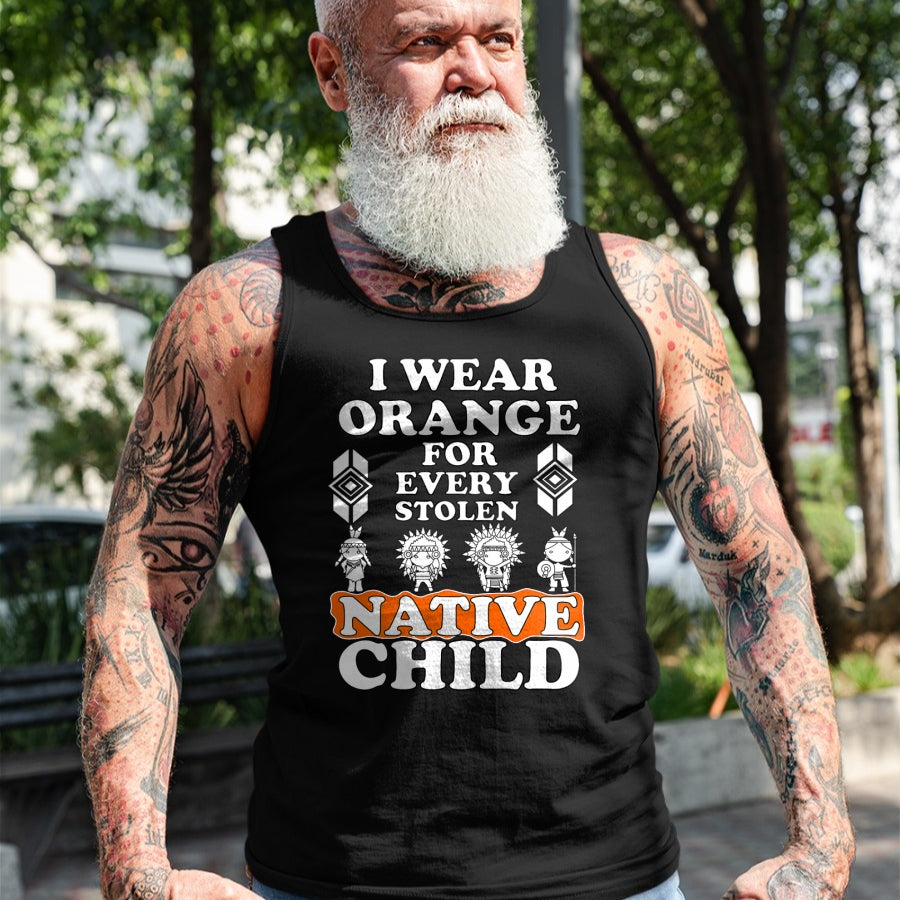 Native American T-Shirts, Vintage Native American Unisex T-Shirt/Hoodie/Sweatshirt HLT00 - I Wear Orange For Every American Native Child Indian Pride T-Shirt
