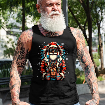 Native American T-Shirts, Vintage Native American Unisex T-Shirt/Hoodie/Sweatshirt HLT00 - Native American Santa Claus Christmas Santa Xmas T-Shirt (1)