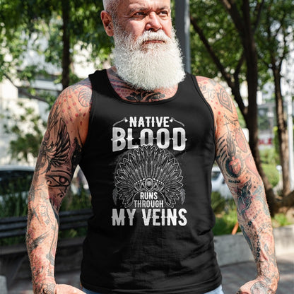 Native American T-Shirts, Vintage Native American Unisex T-Shirt/Hoodie/Sweatshirt HLT00 - Native American Blood Pride T-Shirt