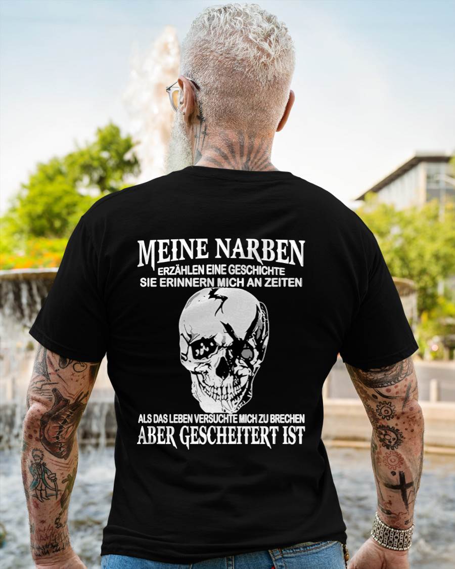 MEINE NARBEN ERZÄHLEN EINE GESCHICHTE - T-SHIRT FÜR HERREN - DONN01 (SKU2605-421-00)