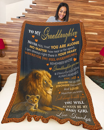 Special Gift For Your Granddaughter Blanket - From Grandpa (SKUB11-121)