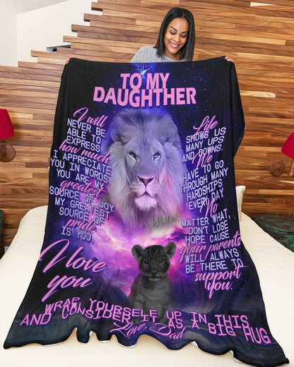 Special Blanket for Daughter - Perfect Gift From Dad - (SKUB09-70)
