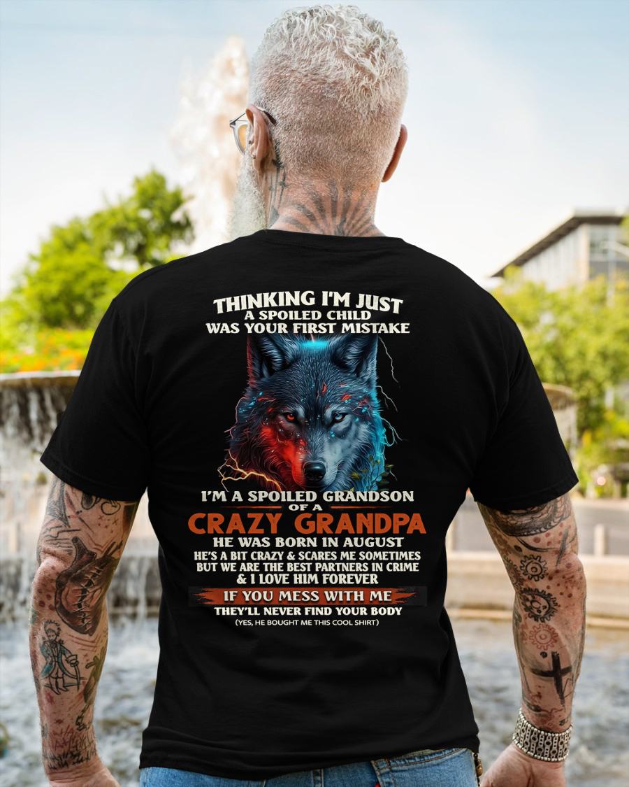 AUGUST - SPOILED GRANDSON - GIFT FROM GRANDPA - EBIL08 (SKU26T-01-43-08)