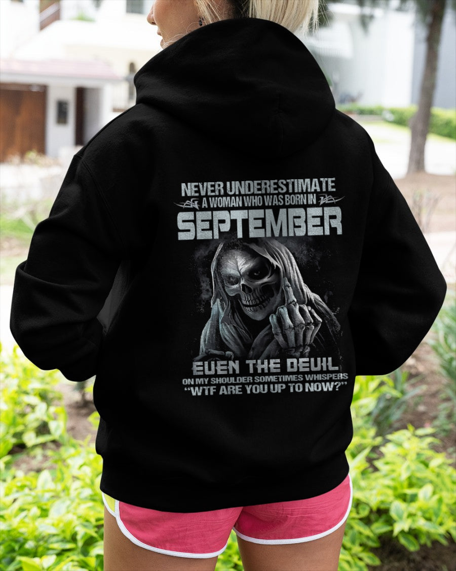Never Underestimate A Woman Who Was Born In September – T-Shirt For Woman – DONN09 (SKU09-13-09)