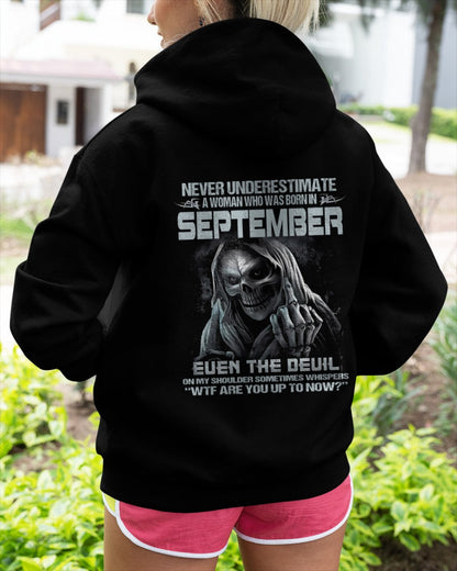 Never Underestimate A Woman Who Was Born In September – T-Shirt For Woman – DONN09 (SKU09-13-09)