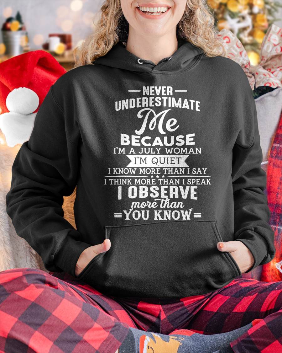 NEVER UNDERESTIMATE ME - T SHIRT FOR WOMAN - DONN07 (SKU2606-23-07)