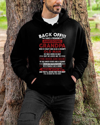 May – Back Off!!! I Have A Freaking Awesome Grandpa – Gift For Grandson And Granddaughter From Grandpa – DOAN05 (SKU10-153-05)