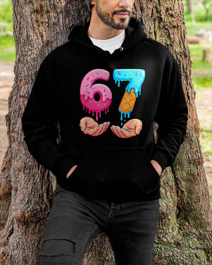 ICE CREAM 6 7 - UNISEX MEME T-SHIRT - EBIL00