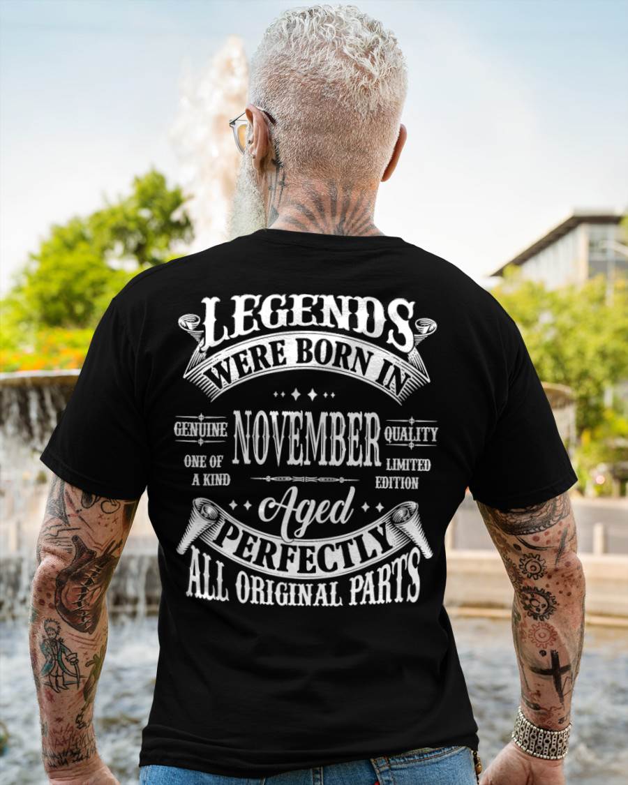 LEGENDS WERE BORN IN NOVEMBER - T-SHIRT FOR MAN - DONN11 (SKU08-37-11)