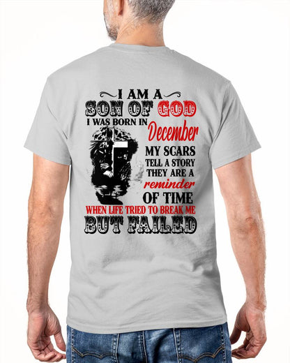 December - I Am A Son Of God – T Shirt For Man – DONN12 (SKU2604-189-12)