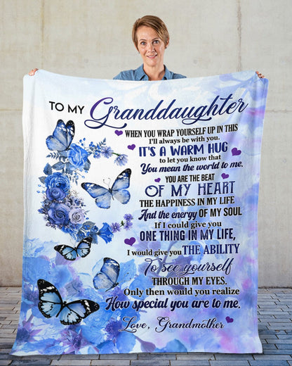 TO MY GRANDDAUGHTER - GIFT FOR GRANDDAUGHTER - Sherpa Fleece Blanket From Grandma (SKUB-NTTD-06)