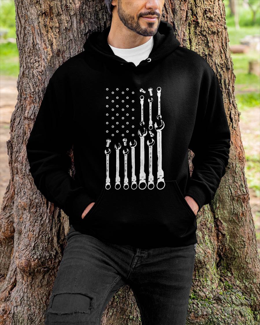 Mechanic Flag American Patriotic Flag Car Mechanic USA Flag T-Shirt - Gift For Mechanic - DONN (SKUM08-D09)